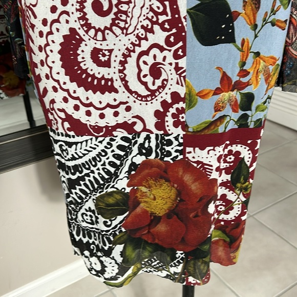 Louisiana Lined Combo Print Long Sleeve Crew Neck Dress size L- EUC - Picture 7 of 16